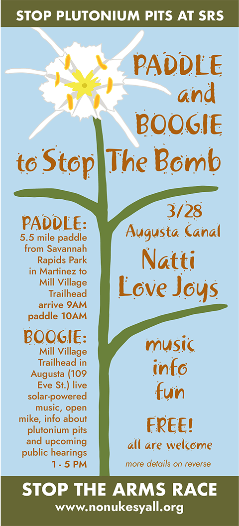 Paddle and Boogie to Stop The Bomb